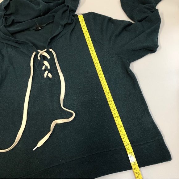 Cropped Lightweight Hunter Green Hoodie, Sz XL - Picture 6 of 12